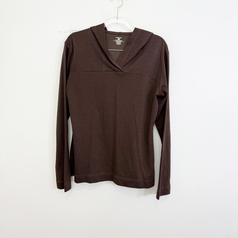 Patagonia Organic Cotton Blend Hoodie Brown Women's Medium M Pullover